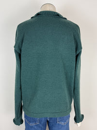 Ava Collared Cardigan in Teal