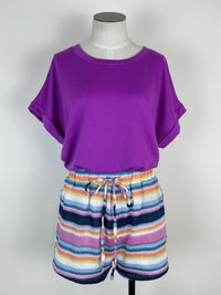 Becca Striped Shorts in Navy Multi