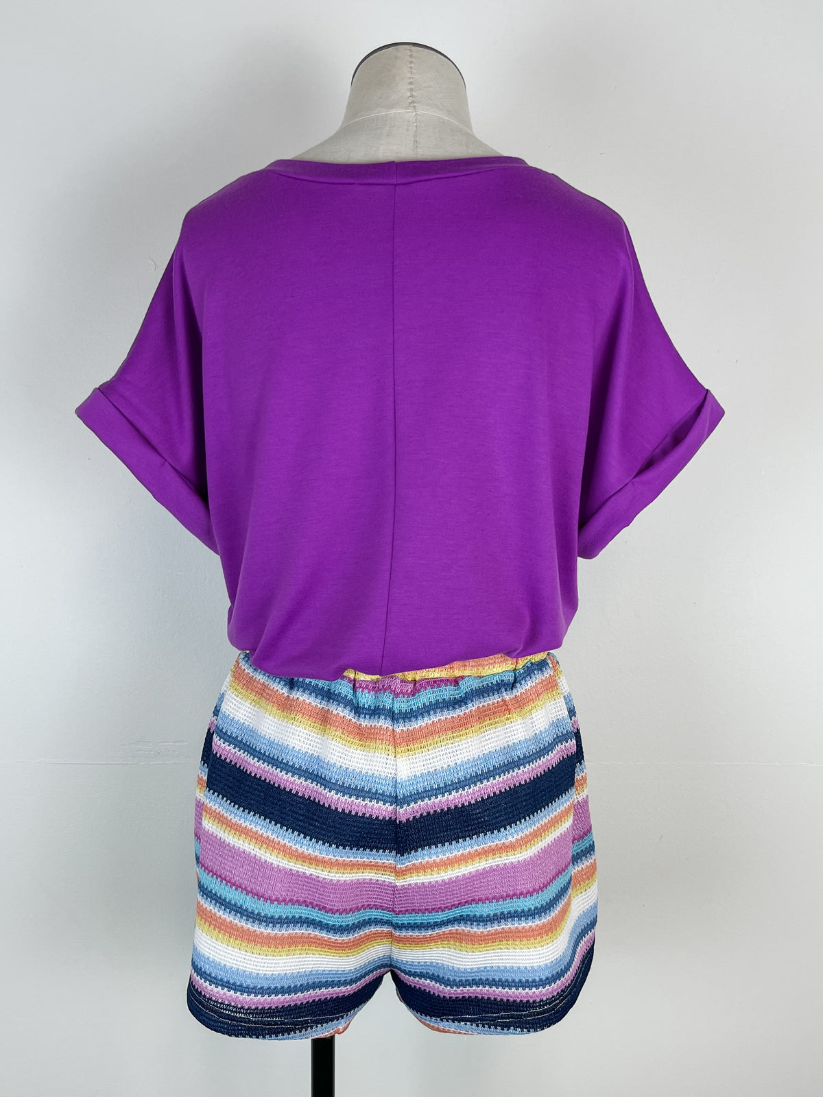 Becca Striped Shorts in Navy Multi