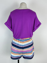 Becca Striped Shorts in Navy Multi