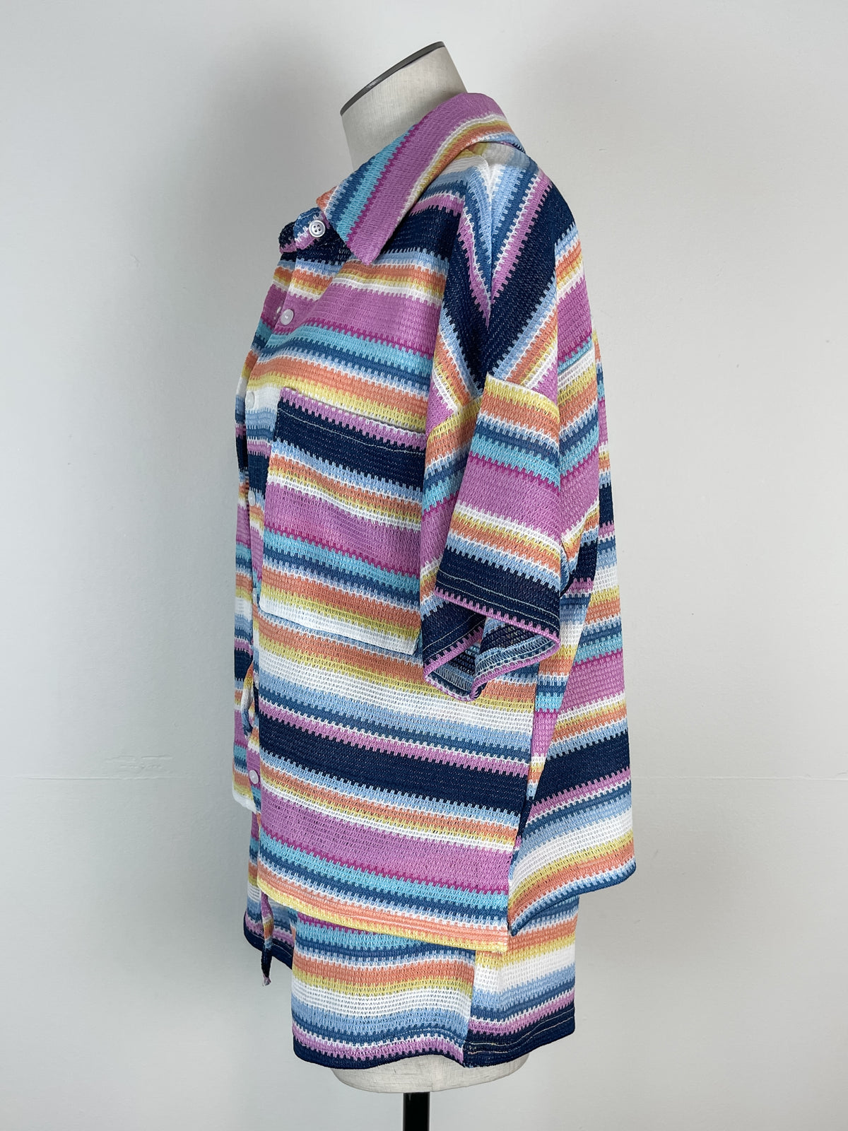 Becca Striped Shorts in Navy Multi