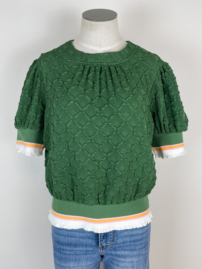 Ivy Textured Top in Green