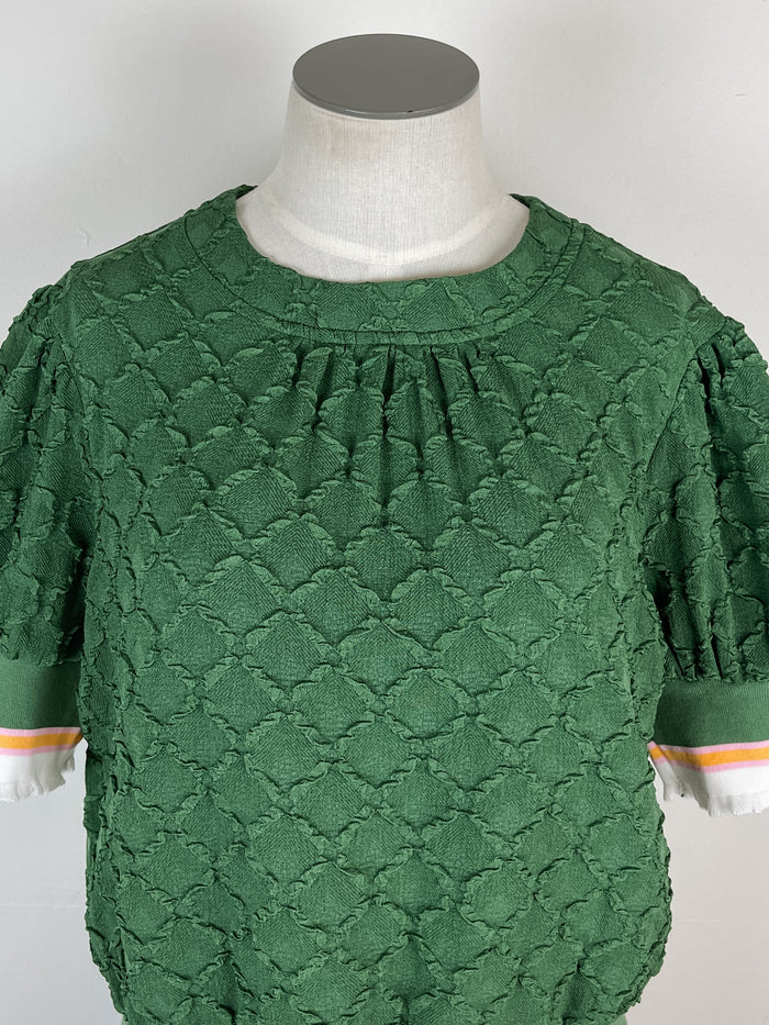 Ivy Textured Top in Green