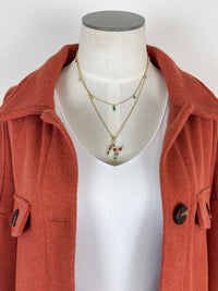 Laila Classic Button Up Jacket in Rust