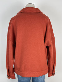 Laila Classic Button Up Jacket in Rust