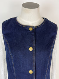 Faith Denim Vest in Dark