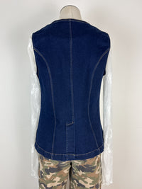 Faith Denim Vest in Dark