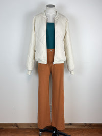Jules Twill Wide Leg Pant in Chestnut