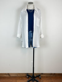 Josie Basic Button Up in White