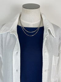 Josie Basic Button Up in White