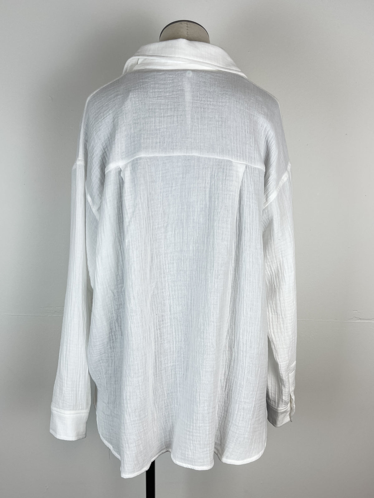 Josie Basic Button Up in White