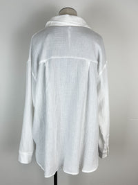 Josie Basic Button Up in White
