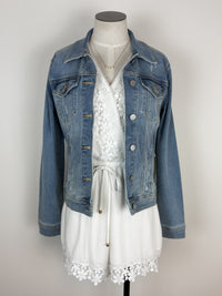 Bailey Lace Trimmed Romper in Ivory