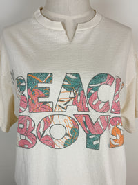 Beach Boys Palm Cut Off Tee in Off White