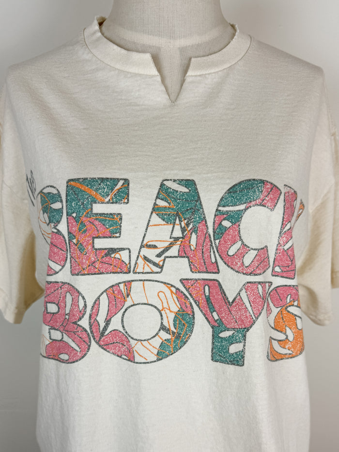 Beach Boys Palm Cut Off Tee in Off White