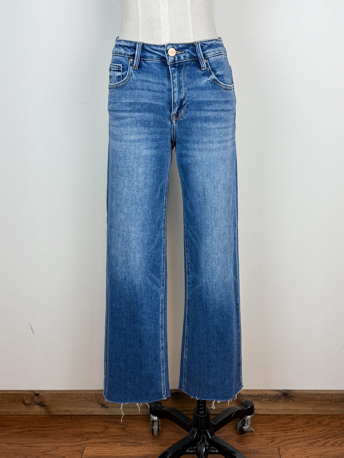 Risen Brianna Mid Rise Cropped Wide Leg