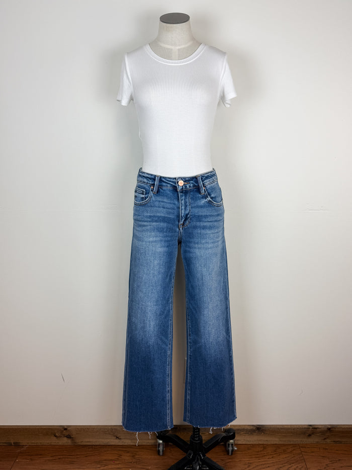 Risen Brianna Mid Rise Cropped Wide Leg