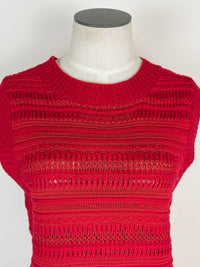 Sutton Sweater Vest in Red