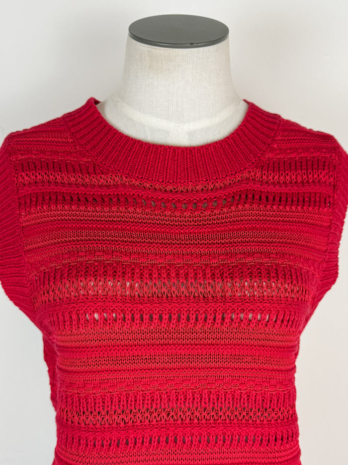 Sutton Sweater Vest in Red