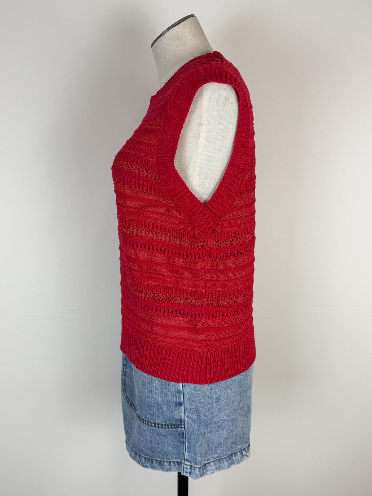Sutton Sweater Vest in Red