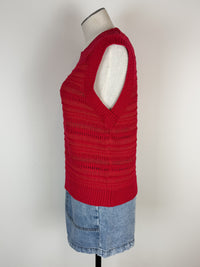 Sutton Sweater Vest in Red