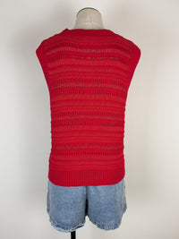 Sutton Sweater Vest in Red