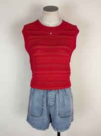 Sutton Sweater Vest in Red