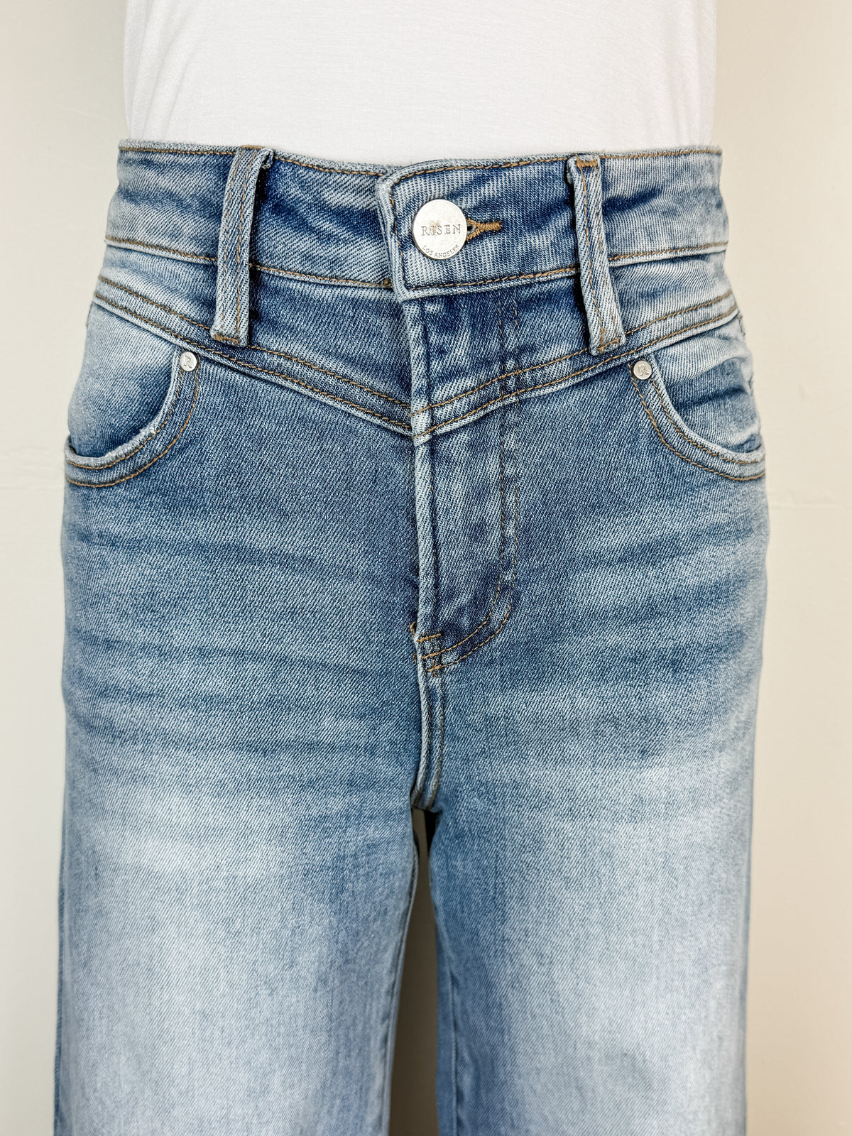 Risen Delaney High Rise Front Yoke Wide Leg