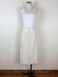 Catherine Linen Midi Skirt in Natural