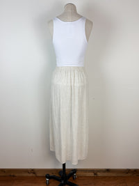 Catherine Linen Midi Skirt in Natural
