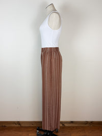 Millie Wide Leg Printed Pant in Brown