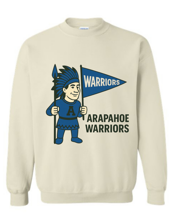 Arapahoe Warriors Vintage Mascot Tee & Sweatshirt