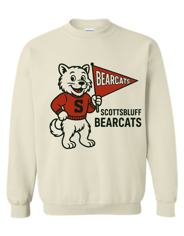 Scottsbluff Bearcats Vintage Mascot Tee & Sweatshirt