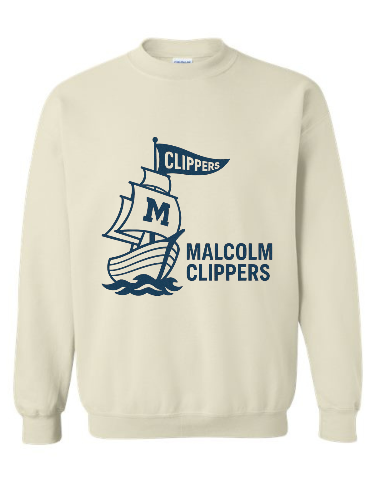 Malcolm Clippers Vintage Mascot Tee & Sweatshirt