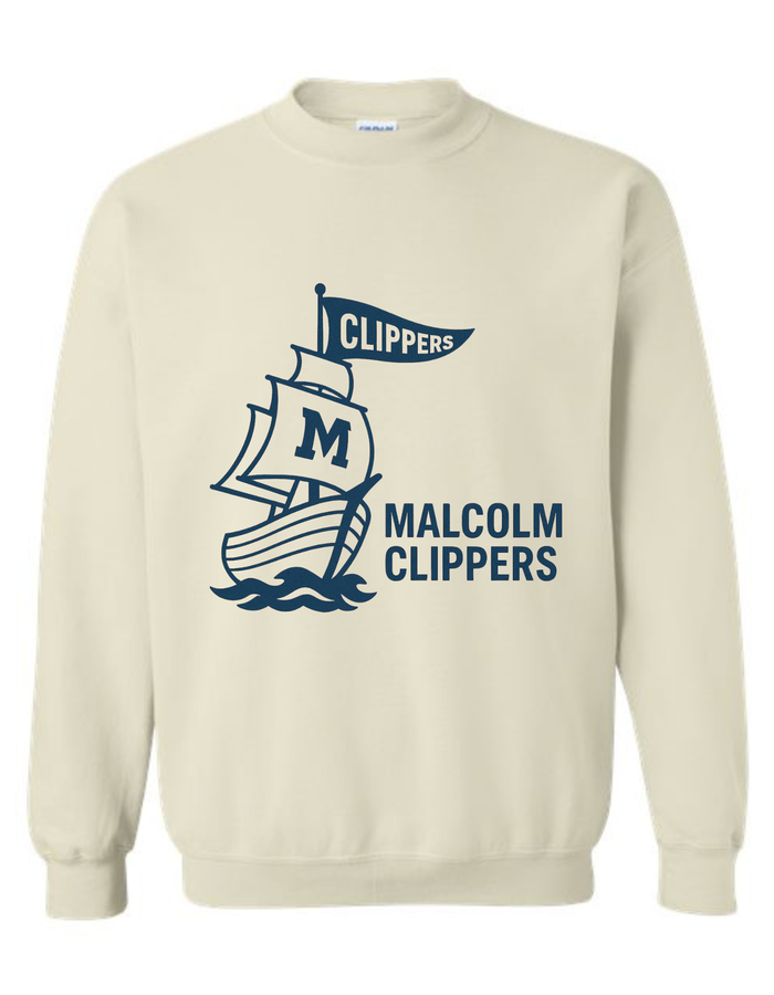 Malcolm Clippers Vintage Mascot Tee & Sweatshirt