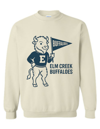 Elm Creek Buffaloes Vintage Mascot Tee & Sweatshirt