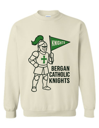 Bergan Catholic Knights Vintage Mascot Tee & Sweatshirt