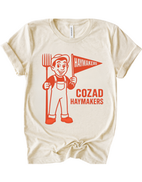 Cozad Haymakers Vintage Mascot Tee & Sweatshirt