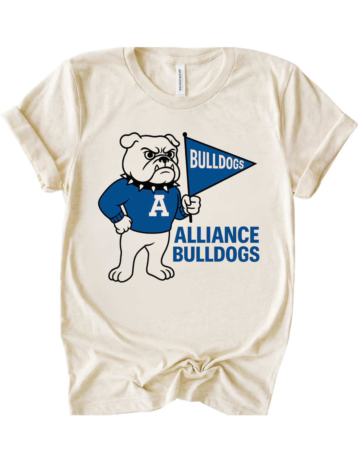 Alliance Bulldogs Vintage Mascot Tee & Sweatshirt