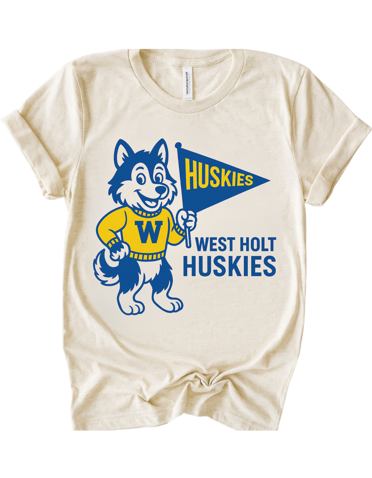 West Holt Huskies Vintage Mascot Tee