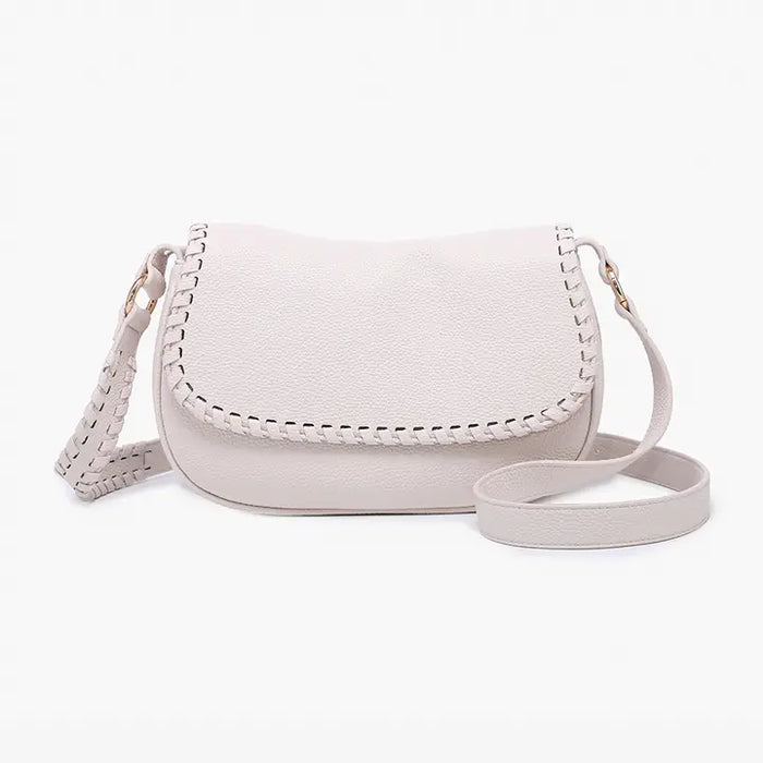 Daia Whipstitch Flapover Crossbody with Strap