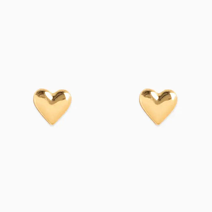 Dainty Puffy Heart Earrings