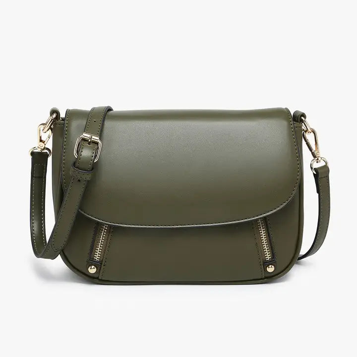 Lindsay Dual Zip Flapover Crossbody