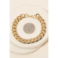 Curb Chain Bracelet in Gold