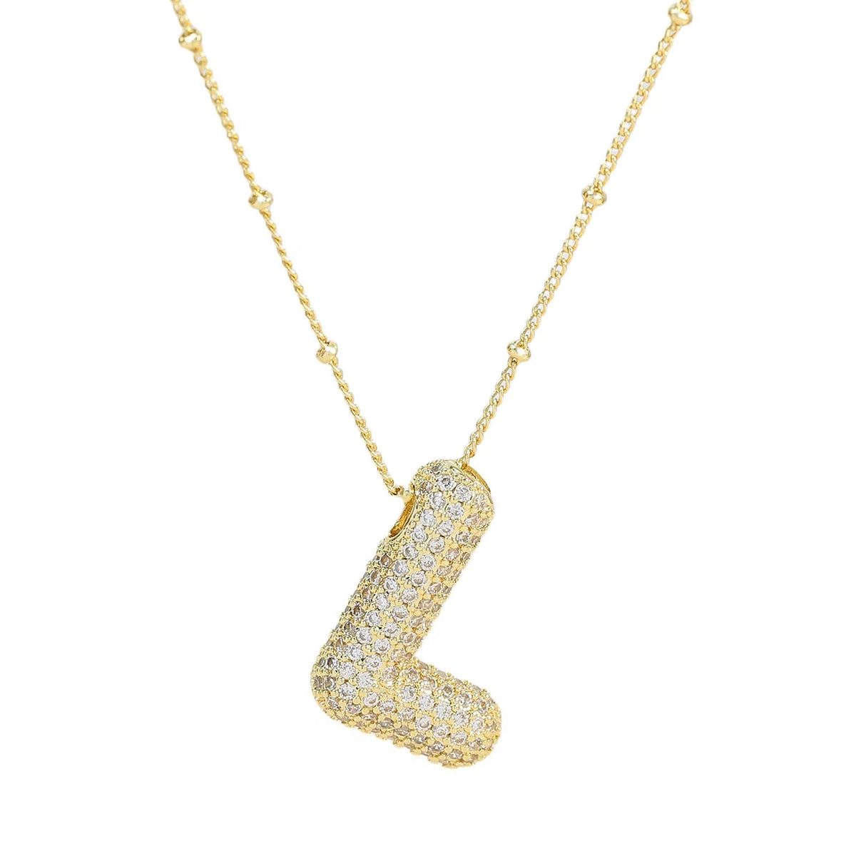 Blingy Initial Balloon Bubble Necklace