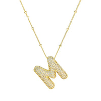 Blingy Initial Balloon Bubble Necklace