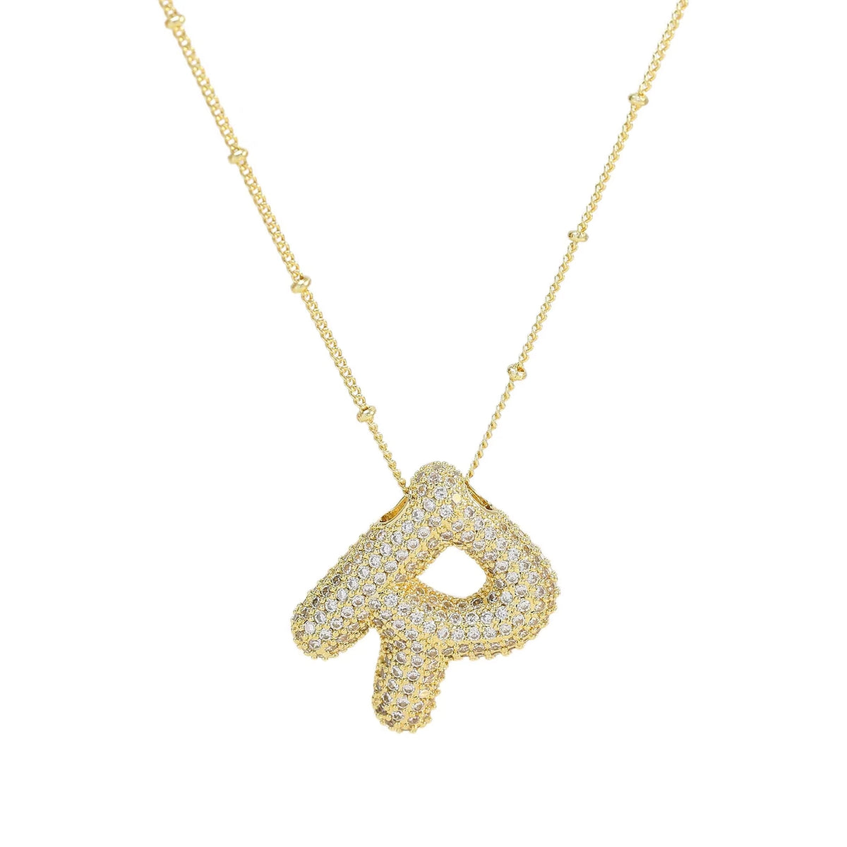 Blingy Initial Balloon Bubble Necklace