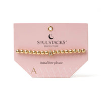 Soul Stacks Initial Bracelet in Gold