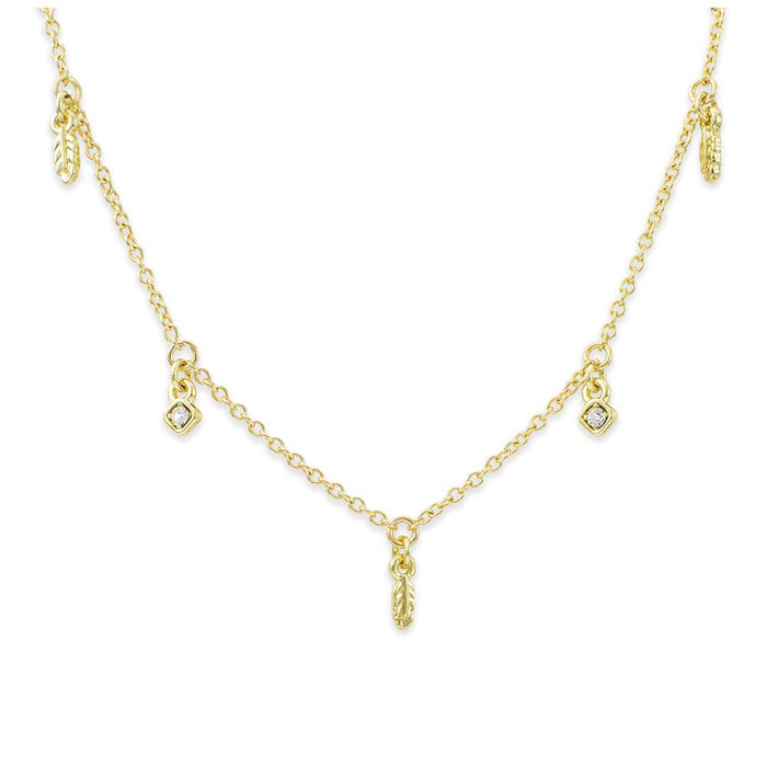 Lucky Feather Feathers of Fab Dangle Necklace
