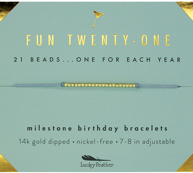 Lucky Feather Birthday Celebration Bracelets